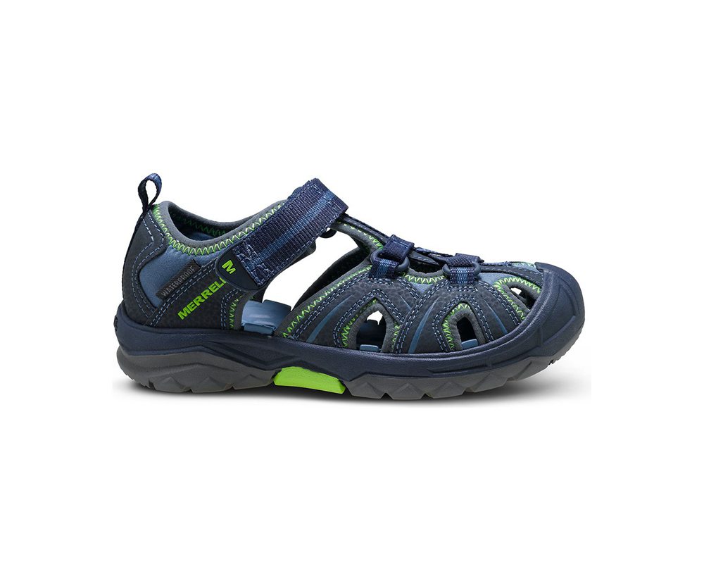 Sandały Merrell Dziecięce Granatowe/Zielone - Hydro Moc - 906237-XFE